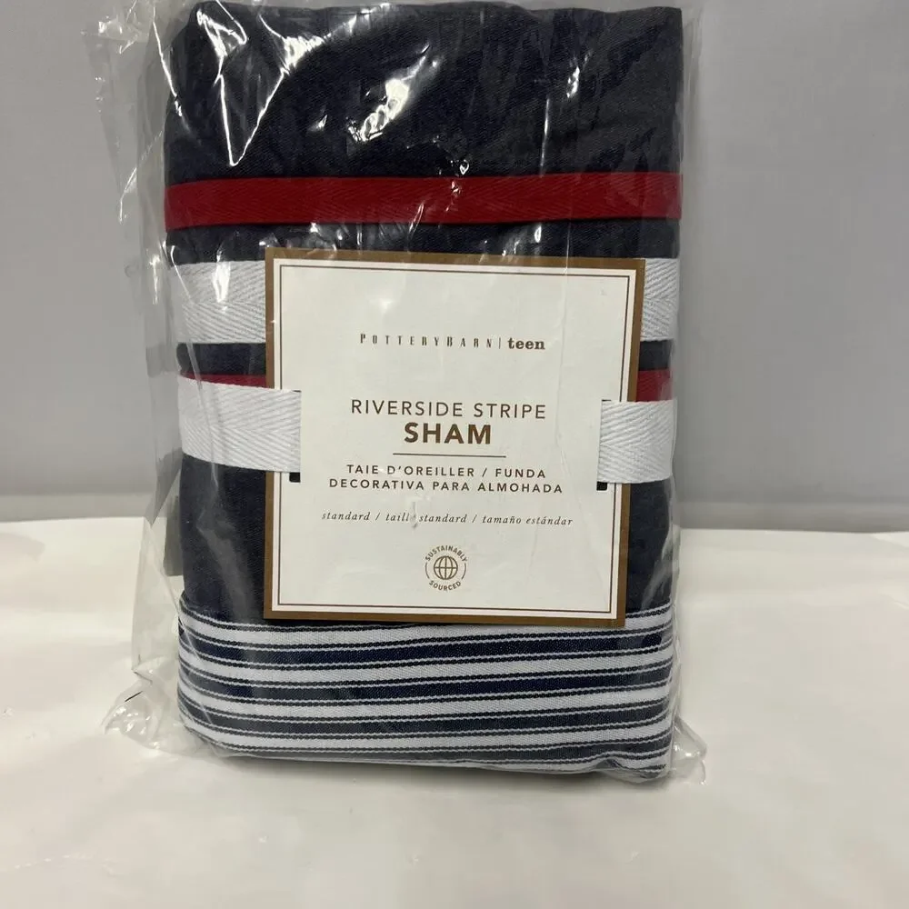 Pottery Barn Teen Riverside Stripe Pillow Sham NWT